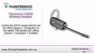 Plantronics CS540 Wireless Headset Video Overview [upl. by Geehan]