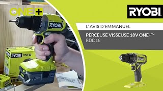 PERCEUSEVISSEUSE 18V ONE™ RDD180 RYOBI®  L’avis dEmmanuel [upl. by Anirtek566]