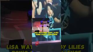 Lisas reaction to baby lilies dancing her challenge 🔥 lisa lisamanoban blackpink [upl. by Jaeger561]