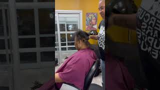 Braiding up my client for her crochet braids [upl. by Rukna]