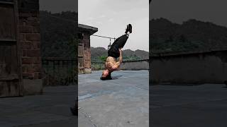 SHAOLIN TRAINING MONK MARTIAL ARTS  HEAD STANDING FITNESS martialarts shaolin kungfu [upl. by Ollopa]