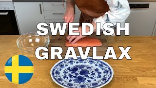 SWEDISH GRAVLAX   Cured Salmon   Easy Gravlax Recipe  How to make Gravlax 🐟 [upl. by Meill]