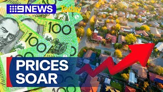 House prices soar across the country as market values jump  9 News Australia‌ [upl. by Avenej]