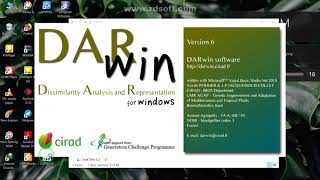 How to use DarWin software to draw a tree and do PCoA [upl. by Hanas]