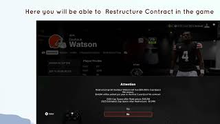 How to Restructure Player Contract in Madden NFL 25 Franchise Mode [upl. by Dreyer]