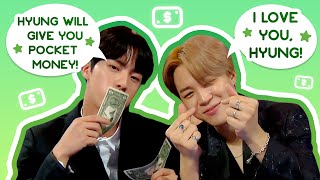 jin’s love language is giving bts pocket money 💸 [upl. by Earissed]