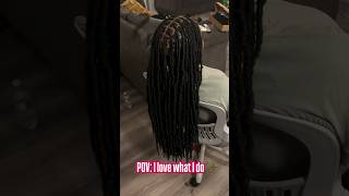 when a braider loves what they do… it shows in their work❤️ locs fauxlocs braids explore [upl. by Oirazan]