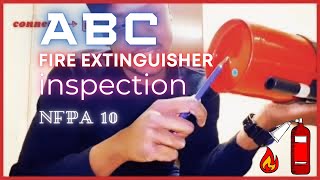 How To Inspect ABC Fire Extinguisher NFPA 10 [upl. by Ninazan545]