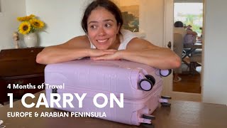 What I Packed for Europe ☀️👙 One Carryon 4 Months of Travel 😬 [upl. by Decca]