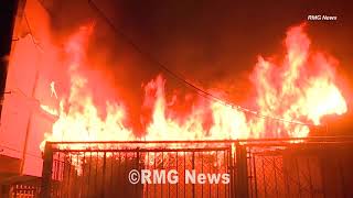 Garage catches fire in Hollywood California No injuries reported [upl. by Cirderf]