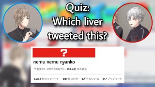 chronoir quiz which liver tweeted this  Nijisanji eng subs [upl. by Erehs]