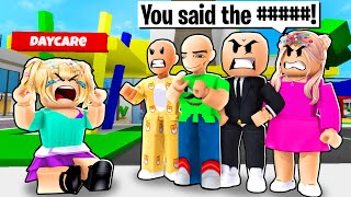 DAYCARE KIDS LEARN A BAD WORD Roblox  Brookhaven 🏡RP [upl. by Naasah]