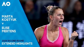 Marta Kostyuk v Elise Mertens Extended Highlights  Australian Open 2024 Second Round [upl. by Shandee64]