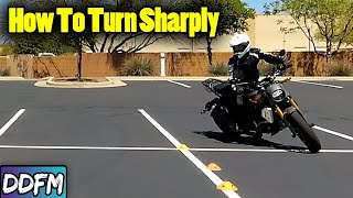 How To Turn ANY Motorcycle At A Slow Speed Tight Turn From A Stop [upl. by Sayette]