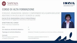 Master SapienzaInail 20222023  IV° Rivoluzione industriale  Quaranta 03042023 [upl. by Dorice]