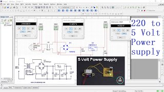 How to Make a Power Supply in NiMultisim  5 volt power supply [upl. by Ileek791]