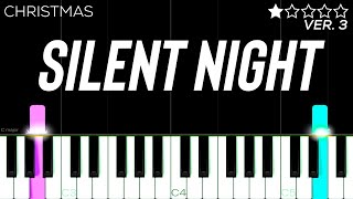 Christmas  Silent Night  EASY Piano Tutorial [upl. by Amann]