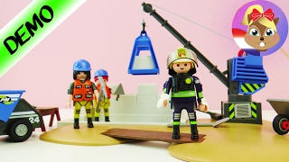 PLAYMOBIL BOUWTERREIN  Wordt PAPA VOGEL bouwvakker Bouwterrein met grote kraan en muur [upl. by Langston]