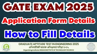 GATE Exam 2025  Gate Application Form Details in telugu  How to Fill Gate Application in telugu [upl. by Enirehtacyram]