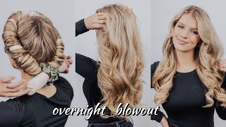 Overnight Blowout EASY heatless curls [upl. by Acirfa]