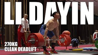 Li Dayin 270kg Clean Deadlift Session  2023 Grand Prix II [upl. by Ludlow]