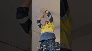 Quick ceiling patch fix plasterer patch drywall construction home plastering [upl. by Lorelle]