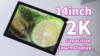 14quot touch display capacitive lcd 2160×1440 high resolution image quality for Raspberry PiPC etc [upl. by Annerb]