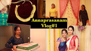 అమెరికా లో Ishani అన్నప్రాసన Preparations  Decor  Full Day Vlog  Jewelry and Sarees [upl. by Emearg]