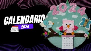 DIY  Cómo hacer un CALENDARIO personalizado 2024 🗓 en paño Lency o fieltro ✨ Moldes Gratis [upl. by Gnod827]