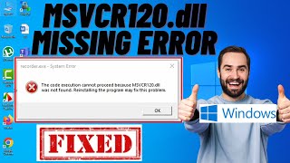 FIXED How to Fix msvcr120dll Missing Error  2022 [upl. by Pacifa26]