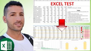 Data Analyst EXCEL Interview Test Example  Prepare for your EXCEL Test  2022 [upl. by Esirahs]