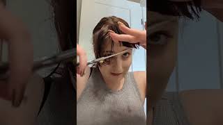 I tried Brad Mondo s curtain bangs tutorial bradmondo hairtutorial hairtransformation [upl. by Blondy]