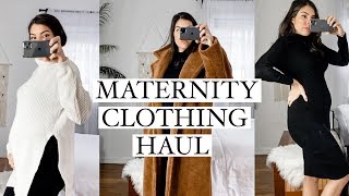 Winter Maternity Clothing Haul BASICS amp FAVES Boohoo  Aerie Shein [upl. by Gosnell84]