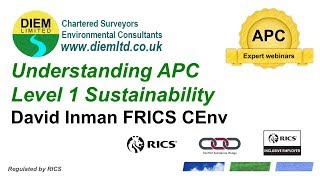 Understanding RICS APC Level 1 Sustainability Competency APC Expert Webinar [upl. by Trevor]