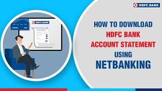 How to Download HDFC Bank Account Statement with NetBanking  HDFC Bank [upl. by Aimahs]