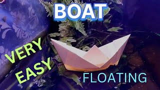 How to make a paper boat  Easy origami DIY floating paper boat tutorial [upl. by Ettenauq]