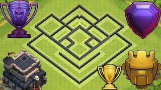 NEW LEGEND LEAGUE TH9 TROPHY BASE  COC TH9 TROPHY BASE 2016  CLASH OF CLANS [upl. by Saundra238]