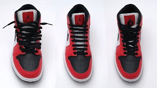 3 Cool Ways How To Lace Nike Air Jordan 1  Nike Air Jordan 1 MID Lacing [upl. by Kotick]