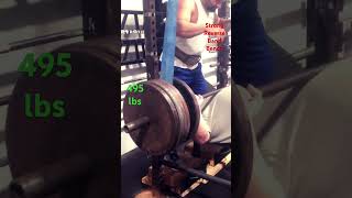 495 pound strong reverse band bench press for a triple bandworkouts benchpress benchwork bench [upl. by Victoir]