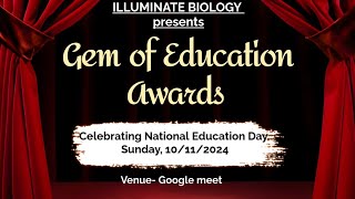 Illuminate Biology Gem of Education Awards  education awards teachers [upl. by Ahsimek]