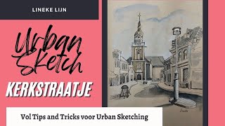 Perspectief tekenen Straat  Urban Sketch [upl. by Hars]