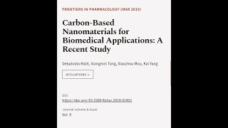 CarbonBased Nanomaterials for Biomedical Applications A Recent Study  RTCLTV [upl. by Koppel]