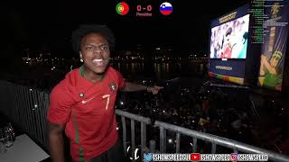 ISHOWSPEED REACTION TO PORTUGAL vs SLOVENIA PENALTY SHOOTOUT  EURO 2024 [upl. by Ahsanat]