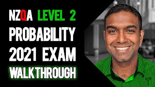 NCEA Level 2 Probability 2021 NZQA Exam  Worked Answers [upl. by Muna]