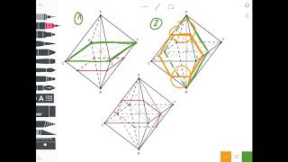 Octaedro Sección Cuadrada y Hexagonal de un Octaedro en el Sistema Diédrico [upl. by Ybba40]
