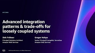 AWS reInvent 2023  Advanced integration patterns amp tradeoffs for loosely coupled systems API309 [upl. by Nihcas]