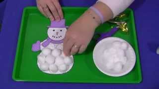 Cotton Ball Snowman [upl. by Schluter]