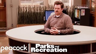 Ron Swansons New Desk  Parks and Recreation [upl. by Edi205]