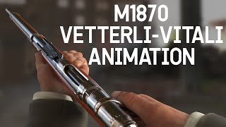 M1870 VetterliVitali Animation [upl. by Hughmanick]