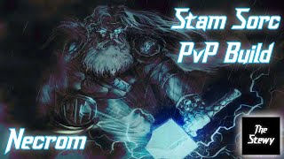 OP Stam Sorc PvP Build with Gameplay  ESO PvP  Necrom u39 [upl. by Eilahtan]